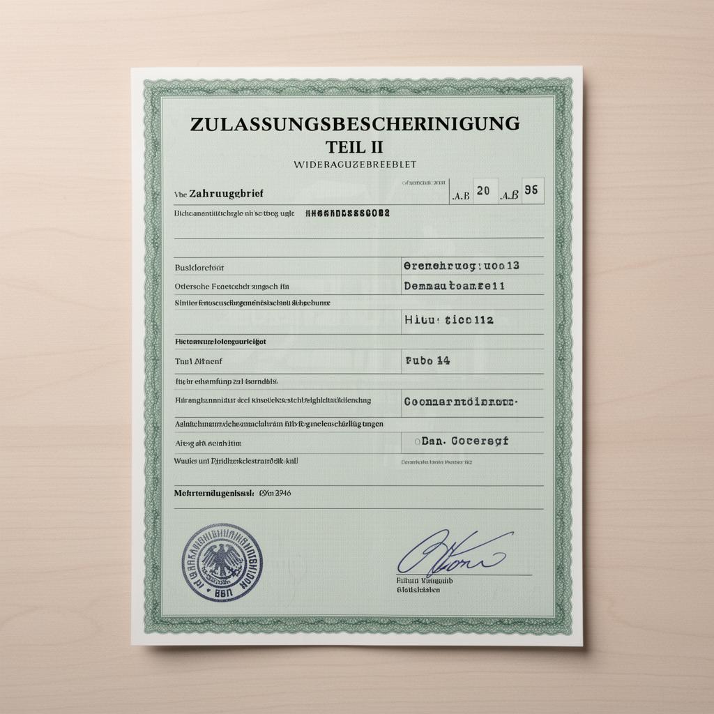 Fahrzeugbrief alemán (Zulassungsbescheinigung Teil II): documento oficial necesario para matricular un coche de Alemania en España